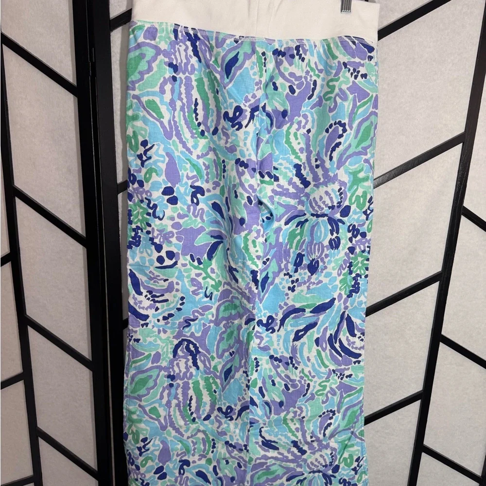 Lilly Pulitzer Linen Beach Pants size Large NWT - Picture 4 of 6
